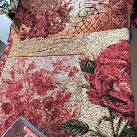 Butterfly Inspirational Pink Tapestry Blanket Throw Home Decor 47 X 57 Fringe - Picture 6 of 8